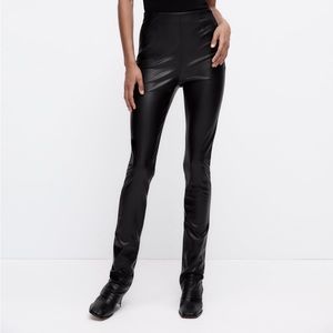 Zara Extra Long Faux Leather Legging
